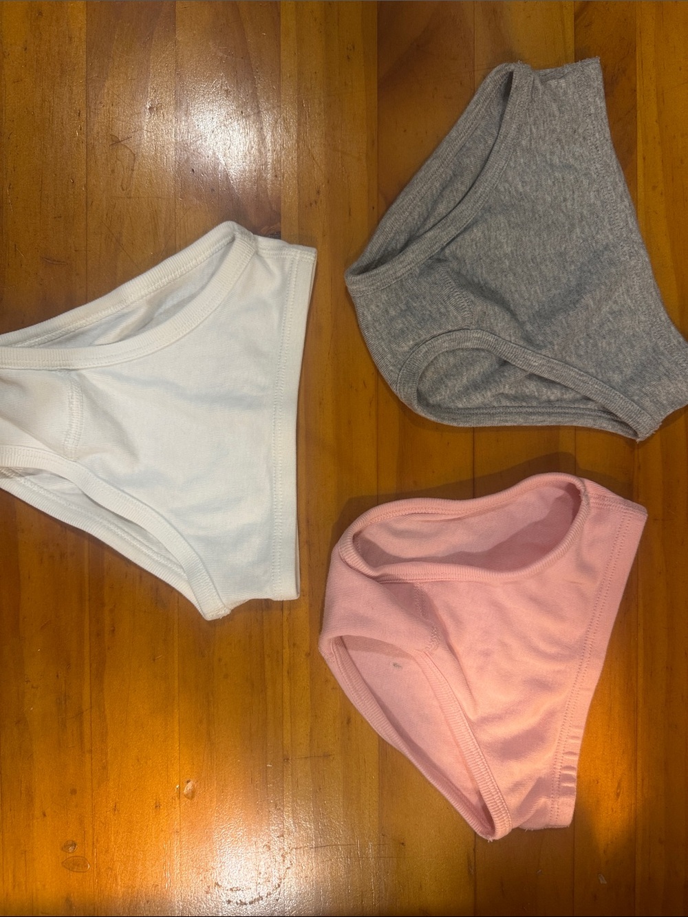 Hanna Andersson Girls Cotton Underwear Set in White, Gray, Pink